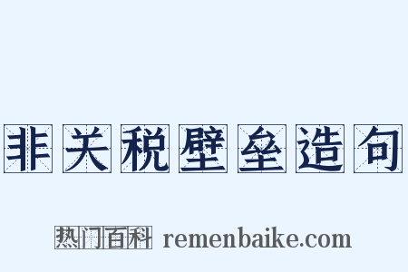 非关税壁垒造句是什么意思的图片